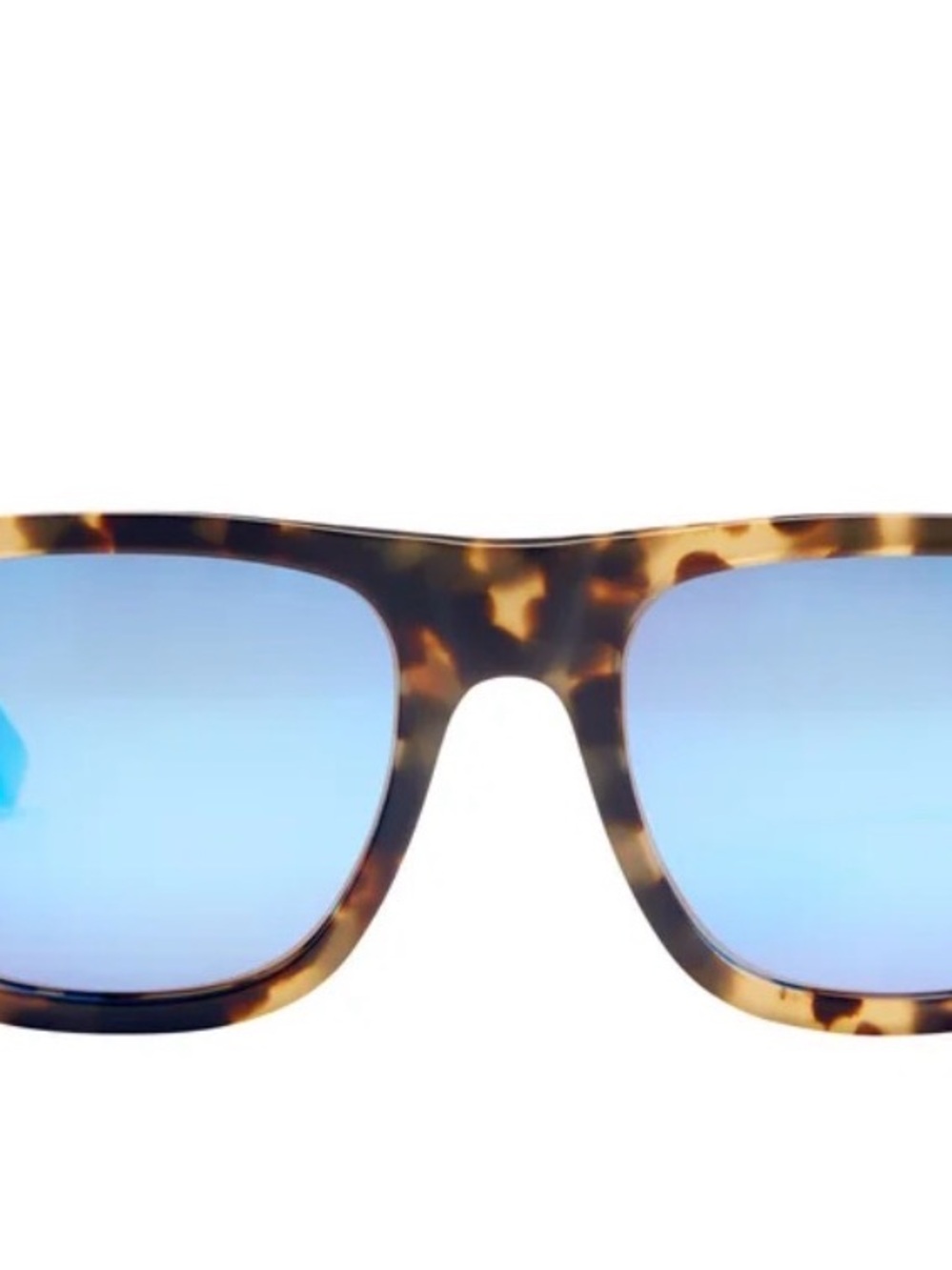 Maui Jim Tortoiseshell Frame Sunglasses with Blue Mirrored Lenses